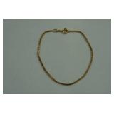 14k Yellow Gold Box Link Bracelet