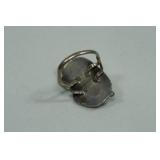 Artisan Silver Tone Ring with Turquoise Stone