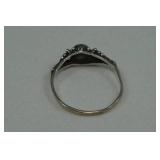 Sterling Silver Ladies Black Onyx Ring