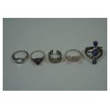 Silver Tone Costume Jewelry Rings