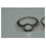 Silver Tone Costume Jewelry Rings