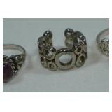 Silver Tone Costume Jewelry Rings