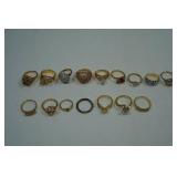 Gold Tone Costume Jewelry Rings
