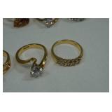 Gold Tone Costume Jewelry Rings