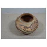 Vintage Nemadji Art Pottery Marbled Swirl Pattern Vase