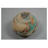 Vintage Nemadji Art Pottery Marbled Swirl Pattern Vase