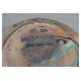 Vintage Nemadji Art Pottery Marbled Swirl Pattern Vase