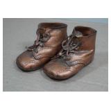 Vintage Bronzed Baby Shoes