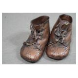 Vintage Bronzed Baby Shoes