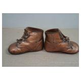 Vintage Bronzed Baby Shoes