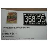 Vintage Wheaties License Plate