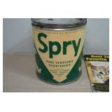 Vintage Spry Can and Recipe Book