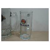 Glass Pitcher and Beer Mugs