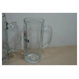Glass Pitcher and Beer Mugs