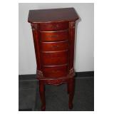 Cherry Finish Jewelry Armoire
