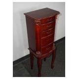 Cherry Finish Jewelry Armoire