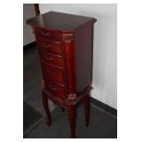 Cherry Finish Jewelry Armoire