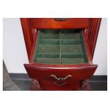 Cherry Finish Jewelry Armoire