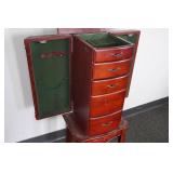 Cherry Finish Jewelry Armoire