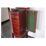 Cherry Finish Jewelry Armoire