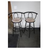 Set of Two Swivel Bar Stools