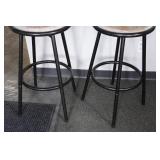 Set of Two Swivel Bar Stools