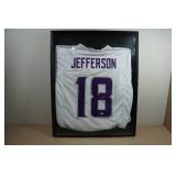 Framed Signed Justin Jefferson Jersey - Beckett Authenticated