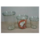 Set of 3 Weck Canning Jars