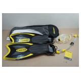 Cressi Adult Rondine Palau Fin Snorkel Set - Fin Size S/M