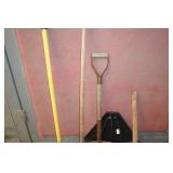 Garden Hoe, Rakes and Pick Axe