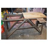Steel Frame Wood Top Work Bench