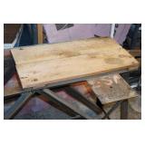 Steel Frame Wood Top Work Bench