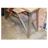 Steel Frame Wood Top Work Bench