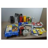 Assorted Hardware - Pole Sander Attachments, Caulk Guns, Paint Cloths