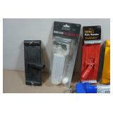 Assorted Hardware - Pole Sander Attachments, Caulk Guns, Paint Cloths