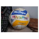 Bocce Ball Set with Baseball Gloves and Volleyball
