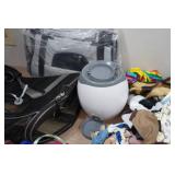 Large Assortment of Pet Supplies - Carriers, Clothing, Dishes