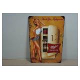 Vintage Style Metal Sign - Miller High Life