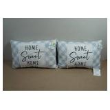 *2* Decorative Throw Pillows -12"x18" Home Sweet Home
