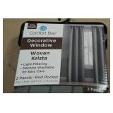 Set of Two Pocket Rod Decorative Window Curtains - 27"x84"