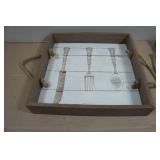 *2* Decorative Serving Trays - 12"x12"