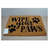 Comfort Bay Printed Doormat - 18"x27" Wipe Your Paws