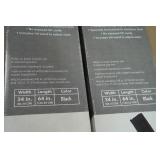 2 Sets Cordless Deluxe Sundown 1" Room Darkening Mini Blinds - Black 34"x64"