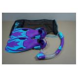 Cressi Blulove Kids Snorkel and Fins - S/M