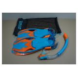 Cressi Blulove Kids Snorkel and Fins - L/XL