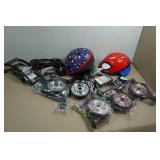 Assorted Bicycling - Helmets, Training Wheels, Pumps