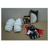 Assorted Sports Pads and Gloves