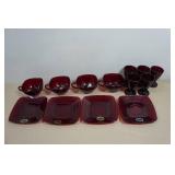Vintage Anchorglass Royal Ruby Glassware