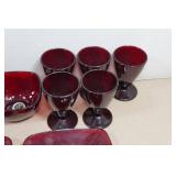 Vintage Anchorglass Royal Ruby Glassware