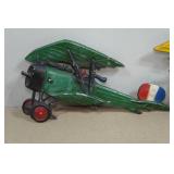 Vintage Homco WWI Airplane Cast Metal Wall Décor